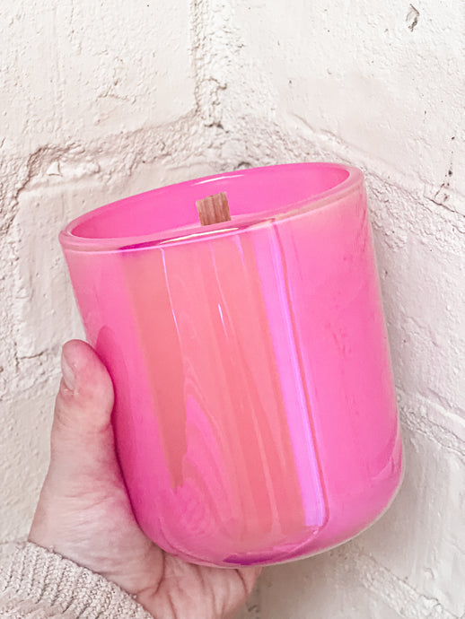 Pink Woodwick Candle