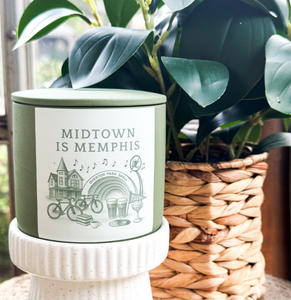 Midtown is Memphis Ceramic Candle -- 14oz, Double Wick